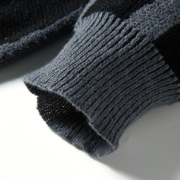 Grey Casual Mens Graphic Pattern Sweater - Picture 4 of 5